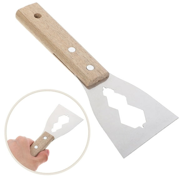 WRITWAA Stainless Steel and Wood Scraper Tool for Multi-Purpose Use in Home, Kitchen, and Outdoor Tasks