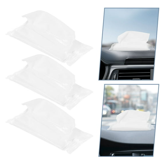 WRITWAA White Car Tissue Paper Refill Soft Facial Tissue Pack for Vehicle Accessory Use