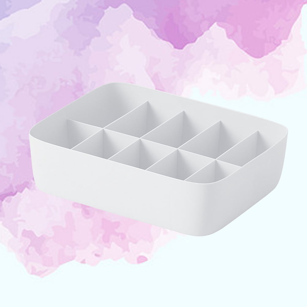 WRITWAA White Plastic Stackable Underwear Storage Box with 10 ...