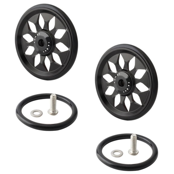 WRITWAA Writwaa Sturdy Folding Bike Auxiliary Wheel, Black, Compatible with Brompton