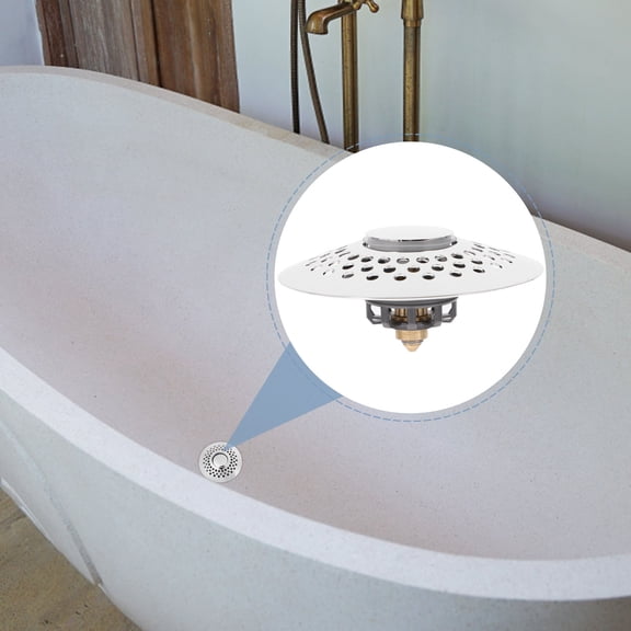 WRITWAA Bathroom Drain Stopper ABS Copper Sealing Prevents Blockage