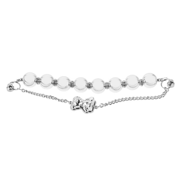 WRITWAA DIY Beaded Phone Charm Silver Plastic Decorative Accessory for Phones