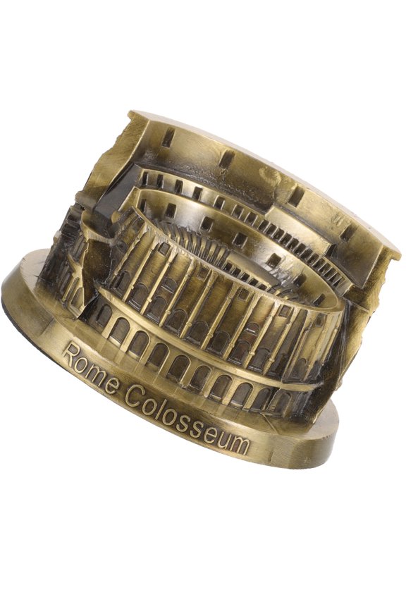 Ancient Rome Architecture Metal Colosseum Model Elegant Desktop Decor Ornament