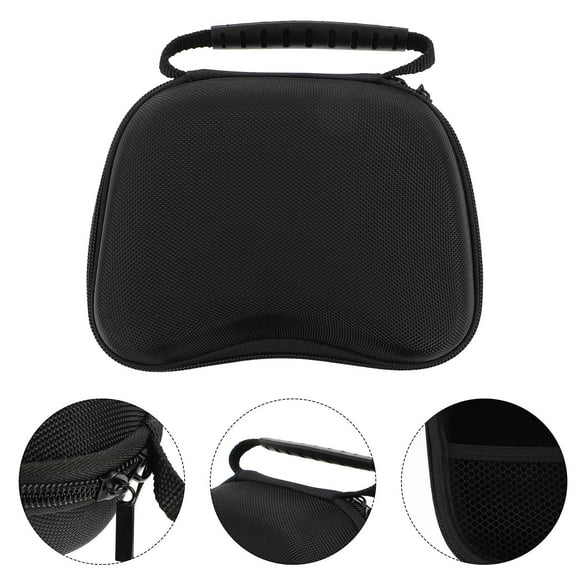 WRITWAA Game Controller Hard Case Black Eva Material with Compartments Elastic Frame and Easy Open Design