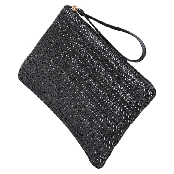 WRITWAA Everyday Purse Woven Change Purse Black 1Pack for Modern Women
