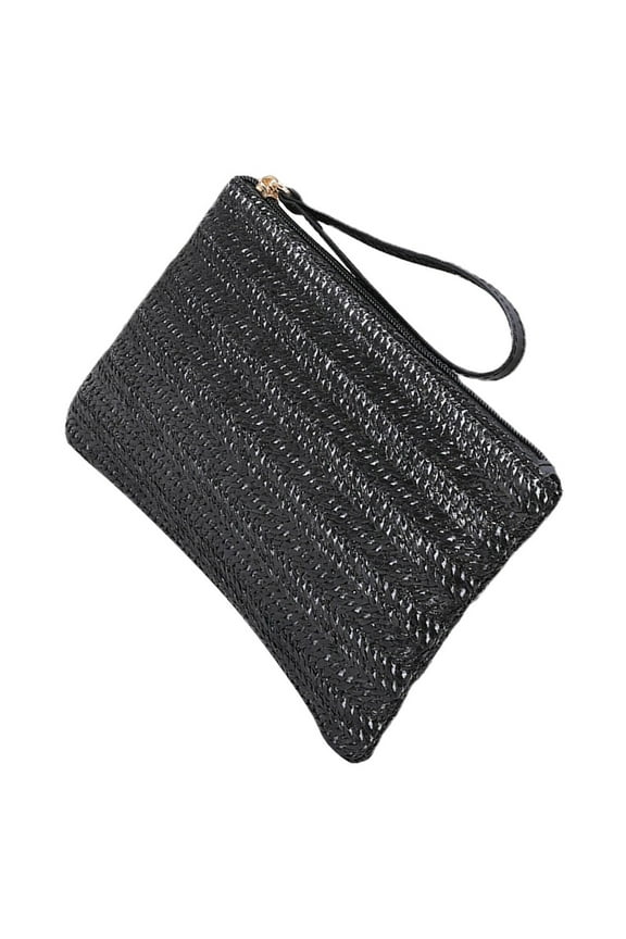 Everyday Purse Woven Change Purse Black 1Pack for Modern Women