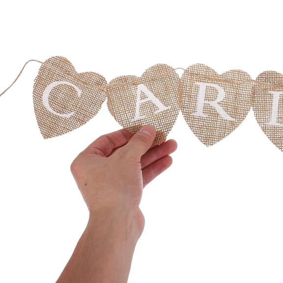 WRITWAA Rustic Burlap Banner Cards Set for Wedding Decor - Multi-Use Party Decorations for Events and Celebrations
