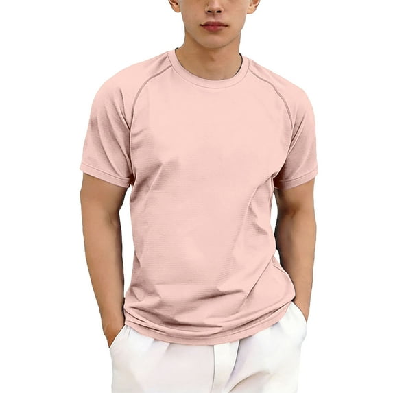 WRKEKC Activewear T-Shirts for Teens Short Sleeve Round Neck Solid Color Quick Dry Breathable Sport Tee Shirt 5-13 Years
