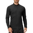 thumbnail image 1 of WRKEKC Athletic Jackets for Men Half High Neck Zip-Up Long Sleeve Soft Stretchy Running Workout Outerwear Tops, 1 of 7