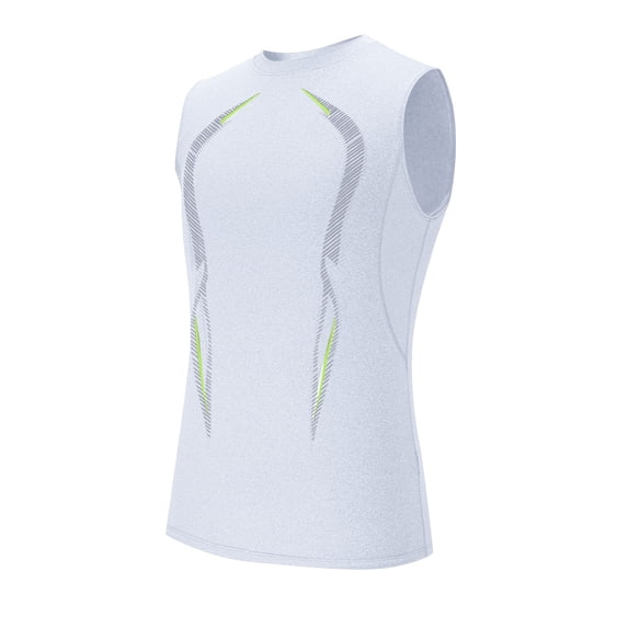 WRKEKC Athletic Tank Tops for Men Solid Color Crew Neck Sleeveless Compression Fit For Summer Casual Gym Wear Lightweight Comfortable Daily Use