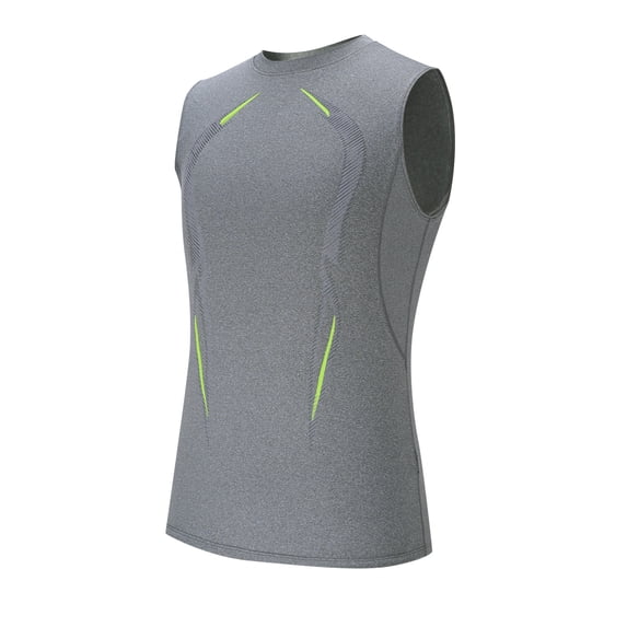 WRKEKC Athletic Tank Tops for Men Solid Color Crew Neck Sleeveless Compression Fit For Summer Casual Gym Wear Lightweight Comfortable Daily Use