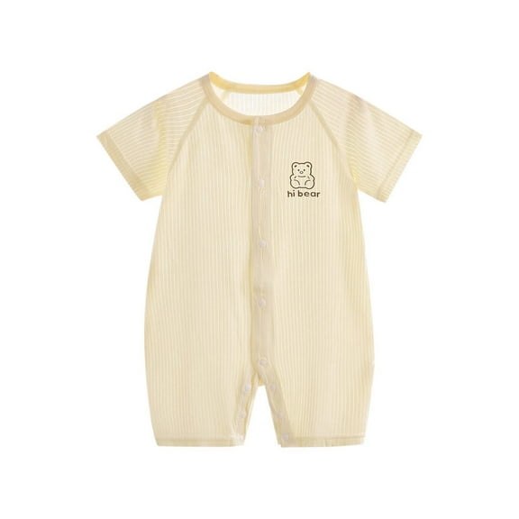 WRKEKC Baby Girl Romper, Baby Boy Jumpsuit, Toddler Baby Boys and Girls Summer Climbing Short Sleeve Cute Print Comfortable Fart Romper