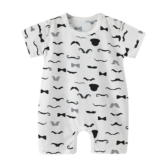 WRKEKC Baby Girl Romper, Baby Boy Jumpsuit, Toddler Baby Girls Boys Short Sleeve Printe Color Cute Print T-Shirt Round Neck Jumpsuit Romper