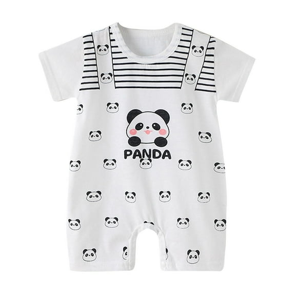WRKEKC Baby Girl Romper, Baby Boy Jumpsuit, Toddler Baby Girls Boys Short Sleeve Printe Color Cute Print T-Shirt Round Neck Jumpsuit Romper