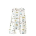thumbnail image 1 of WRKEKC Baby Girl Summer Romper Sleeveless Plaid Button Placket Bubble Romper for Infants 3-24 Months, 1 of 3