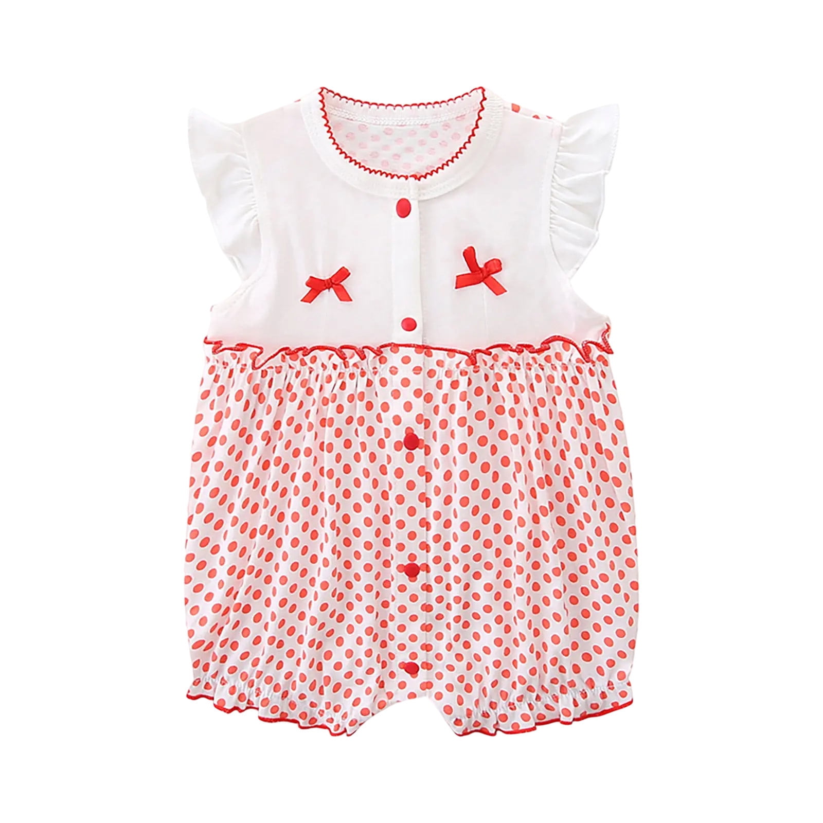WRKEKC Baby Girls Romper, Newborn Girls Jumpsuit, Toddler Baby Girls ...