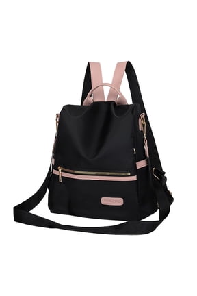 Back to School Backpack One Shoulder Two Shoulder Multifunctional Travel Bag Disapprove-theft Ladies Travel Backpack Back Open Pocket Travel Bag Antidisapprove-theft Oxford Fabric Black