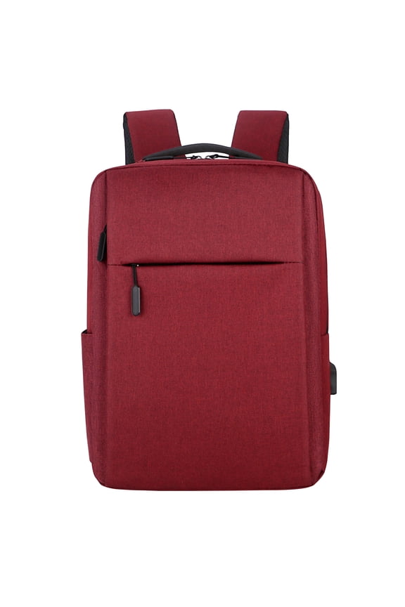 Back to School Backpack Business Backpack, Bag for Travel Flight Fits 15.6 Inch Laptop wth USB Charging Port Red