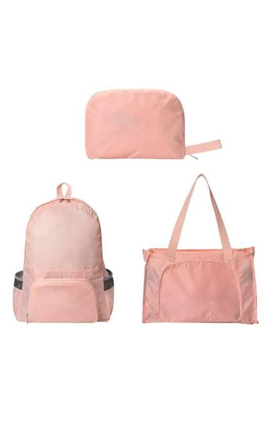Back to School Backpack Folding Backpack Ultralight Backpack Men and Women Lightweight Pink