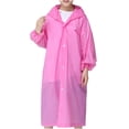 thumbnail image 1 of WRKEKC Back to School Saving Clearance, Children's Outdoor Travel Fashion Adult Raincoat Thick Transparent Evc Raincoat Pink A, 1 of 5
