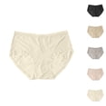 thumbnail image 1 of WRKEKC Bikini Underwear for Women Lace Trim Mid Rise Solid Color Soft Breathable Stretchy Comfortable Briefs for Daily Wear, 1 of 3