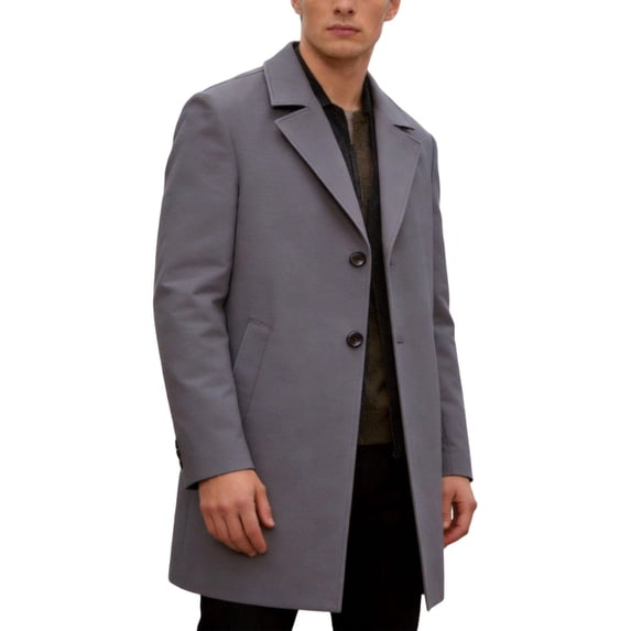 WRKEKC Blazer for Men Long Length Turn Down Collar Long Sleeve Button Outerwear With Side Pockets for Fall Winter Occasions