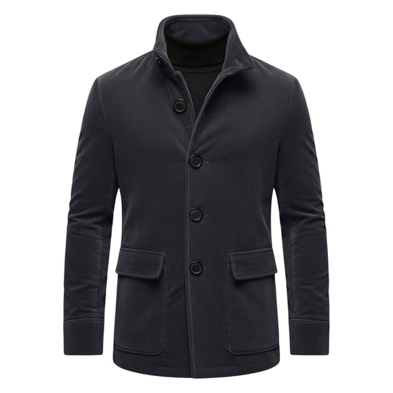 WRKEKC Blazer for Men Solid Button Front Lapel Breathable Open Front Suit Jacket Coat with Pockets and Classic Fit