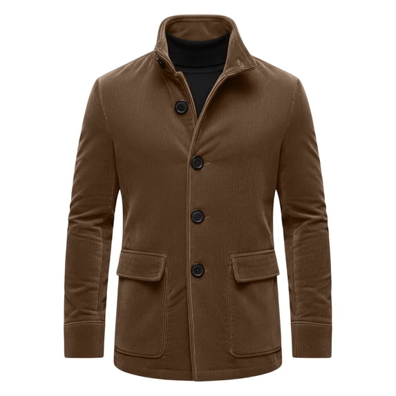 WRKEKC Blazer for Men Solid Button Front Lapel Breathable Open Front Suit Jacket Coat with Pockets and Classic Fit