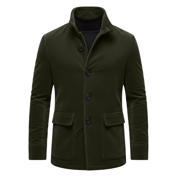 WRKEKC Blazer for Men Solid Button Front Lapel Breathable Open Front Suit Jacket Coat with Pockets and Classic Fit