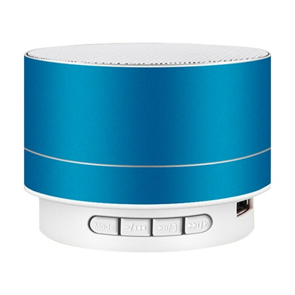 WRKEKC Bluetooth Speaker Metal Bluetooth Audio Phone Computer Mini Speaker Led Memory Card Luminous Mini Audio Blue