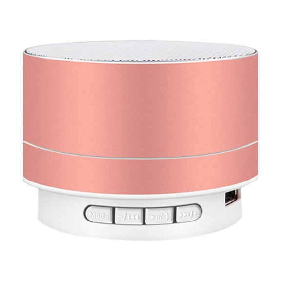 WRKEKC Bluetooth Speaker Metal Bluetooth Audio Phone Computer Mini Speaker Led Memory Card Luminous Mini Audio Rose Gold