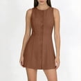 thumbnail image 1 of WRKEKC Bodycon Dresses for Women Sleeveless Crew Neck Bodycon Mini Elegant Flowy Silhouette Everyday Chic Soft, 1 of 8