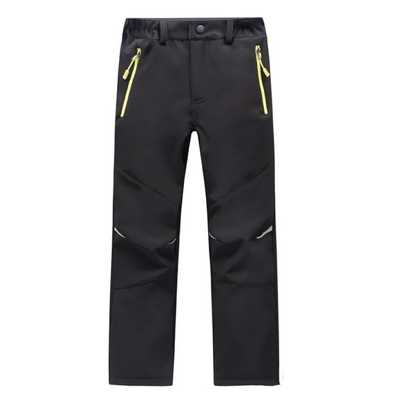 WRKEKC Boys Athletic Pants Fleece Lined Outdoor Waterproof Windproof Breathable Long-Lasting Warm Ski Pants for Big Kids 4-13 Years Winter