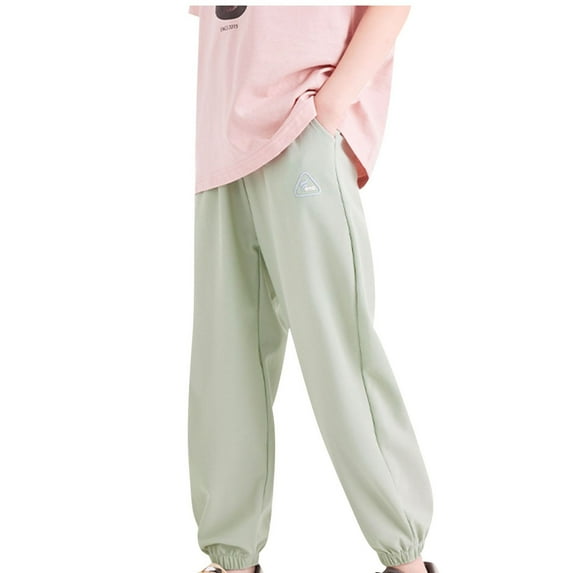 WRKEKC Boys Athletic Pants Mosquito Repellent Summer Sun Protection Casual Pants Thin Quick Dry Pants 2-13 Years