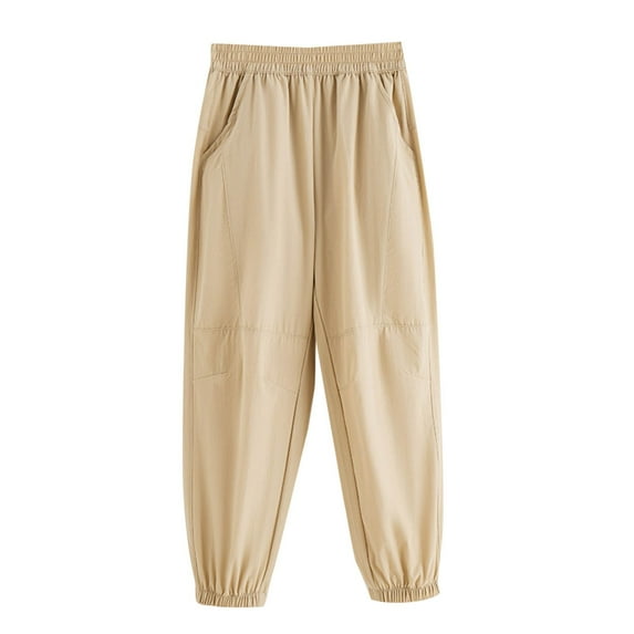 WRKEKC Boys Athletic Pants Quick Dry Mesh Breathable Solid Color Mosquito Repellent Summer Thin Pants 5-16 Years