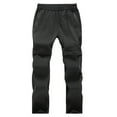 thumbnail image 1 of WRKEKC Boys Athletic Pants Solid Color Elastic Waist Windbreaker Pants 3 in 1 Water Resistant Ski Pants Fleece Lined for Kids 2-14 Years, 1 of 8