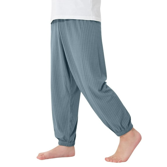 WRKEKC Boys Athletic Pants Solid Color Summer Ice Silk Mosquito Repellent Outer Wear Jogger Casual Home Pants 2-12 Years