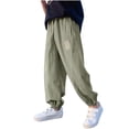 thumbnail image 1 of WRKEKC Boys Athletic Pants Thin Quick Dry Pants Summer Boys Casual Loose Fit Athletic Long Pants for Big Kids 6-16 Years, 1 of 5