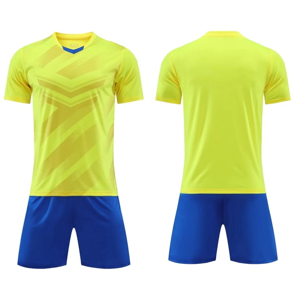WRKEKC Boys Athletic Sets Kids Printed Soccer Jersey Top and Shorts Set Sport Outfit for Boys 1-13 Years