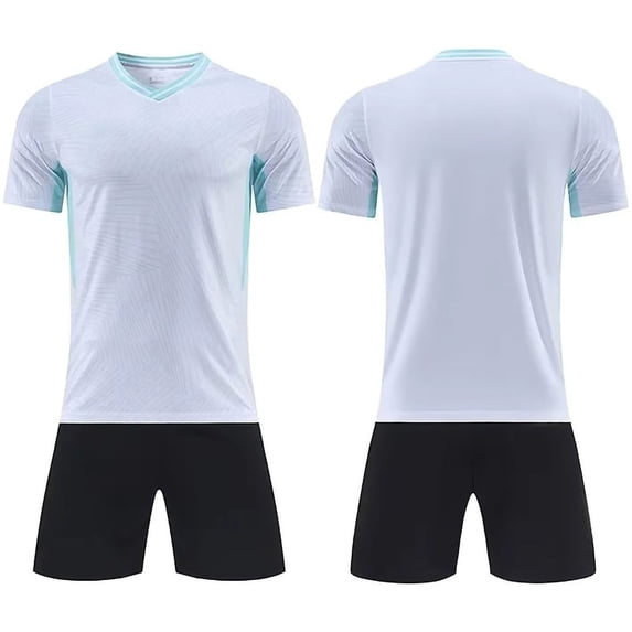WRKEKC Boys Athletic Sets Kids Printed Soccer Jersey Top and Shorts Set Sport Outfit for Boys 1-13 Years