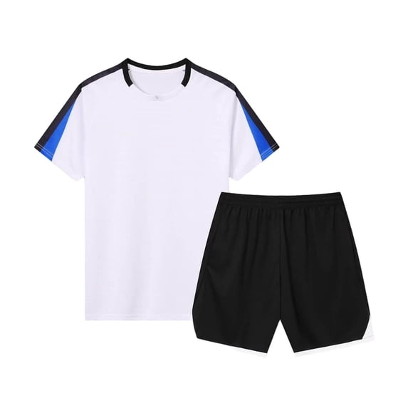 WRKEKC Boys Athletic Sets Soccer Jersey Quick Dry Short Sleeve Top and Shorts Training Set for 5-15 Years