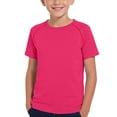 thumbnail image 1 of WRKEKC Boys Athletic Shirts Solid Crew Neck Short Sleeve Quick Dry Workout Tee for 3-12 Years Training Performance, 1 of 8