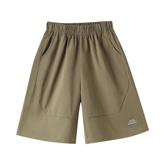 WRKEKC Boys Basketball Shorts Quick Dry 5 Inch Inseam Elastic Waist Lightweight Cargo Shorts Outer Wear Pants 3-15 Years