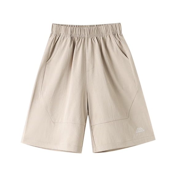 WRKEKC Boys Basketball Shorts Quick Dry 5 Inch Inseam Elastic Waist Lightweight Cargo Shorts Outer Wear Pants 3-15 Years