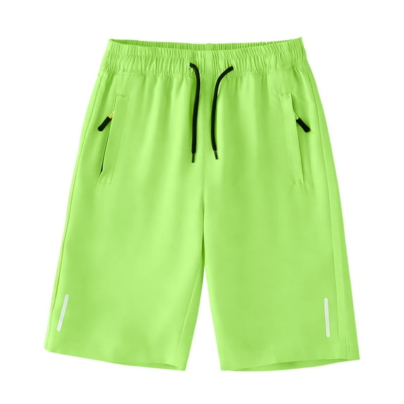 WRKEKC Boys Basketball Shorts with Pockets Quick Dry Training Shorts Solid Color Casual Sport Shorts Lightweight 3-15 Years