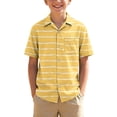 thumbnail image 1 of WRKEKC Boys Button Down Shirt Floral Print Short Sleeve Casual Camp Shirt for 3-15 Years Lightweight Woven, 1 of 8