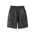 thumbnail image 1 of WRKEKC Boys Pull On Cargo Shorts Solid Color Cargo Casual Shorts Lightweight Loose Fit Mid Length Boys Shorts 2-15 Years, 1 of 9