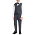 thumbnail image 1 of WRKEKC Boys Summer Casual Outfits Sleeveless V-Neck Vest and Elastic Waist Pants 3 Piece Set with Bow Tie for 1-13 Years, 1 of 7