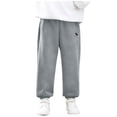 thumbnail image 1 of WRKEKC Boys Sweatpants Fall Winter Big Kids Small Print Boys Thermal Cold Weather Pants Cuffed Outerwear Long Pants for Children 4-15 Years Warmth, 1 of 8