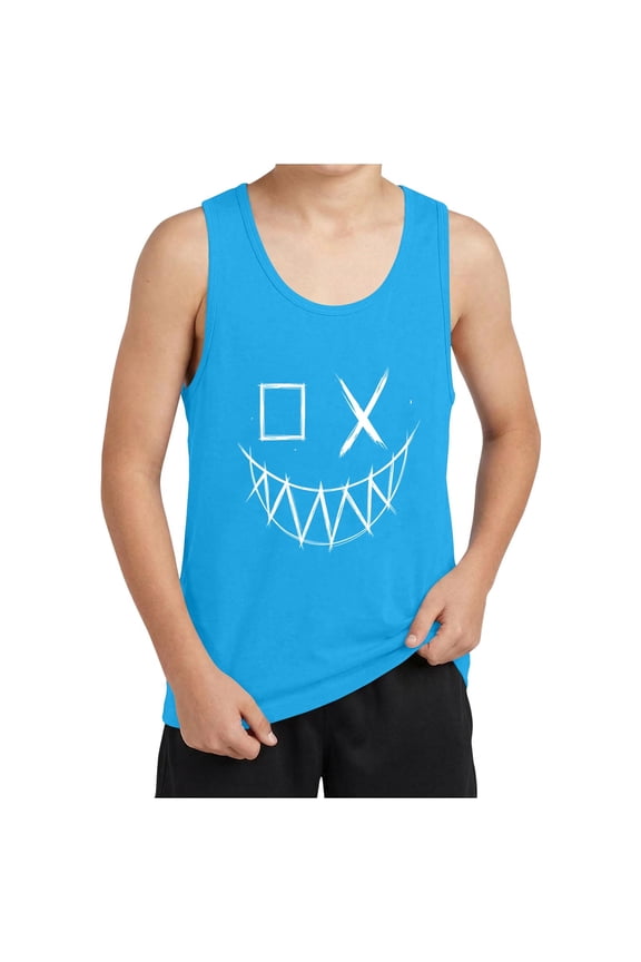 Boys T-Shirts Sleeveless Round Neck Print Pattern Casual Summer Daily Soft Lightweight Vest Tops for Big Kids 3-15 Years